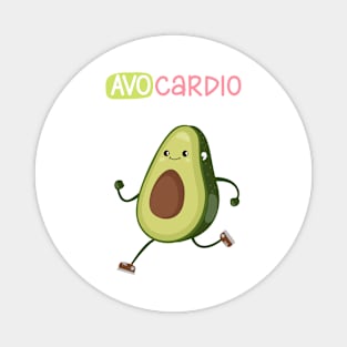 Avocardio funny fitness design Magnet